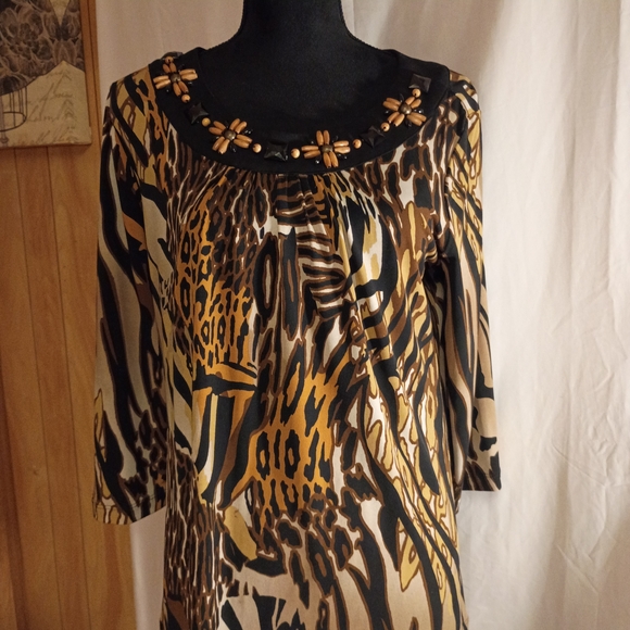 Ruby Rd. Multicolor Animal Print Blouse - Picture 6 of 6